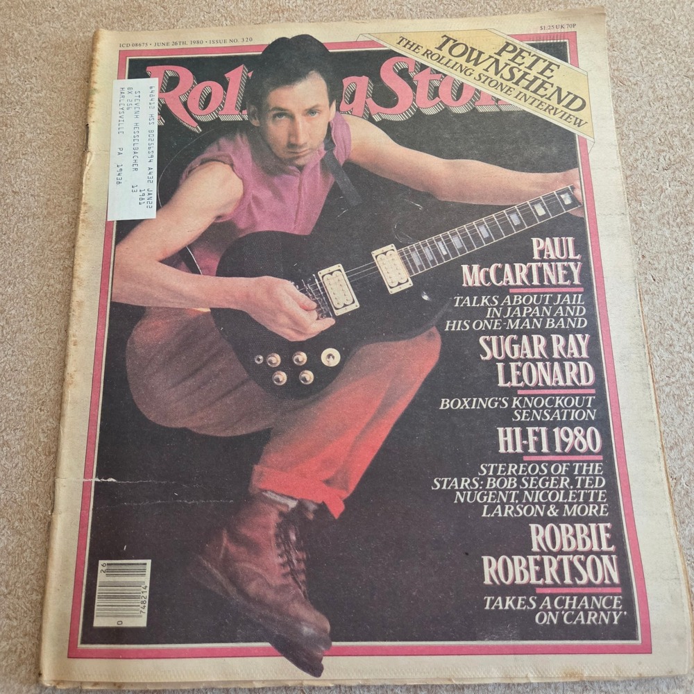 Rolling Stone Magazine June 26 1980 Issue 320 Pete Townshend Paul McCartney Good